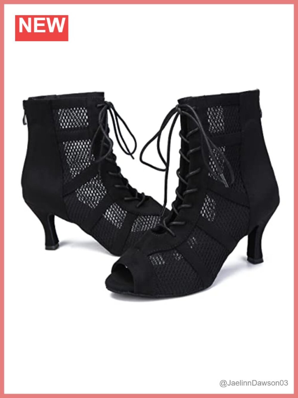 Women's Satin Latin Dance Boots Heels 3 Inch Pull-On Chunky